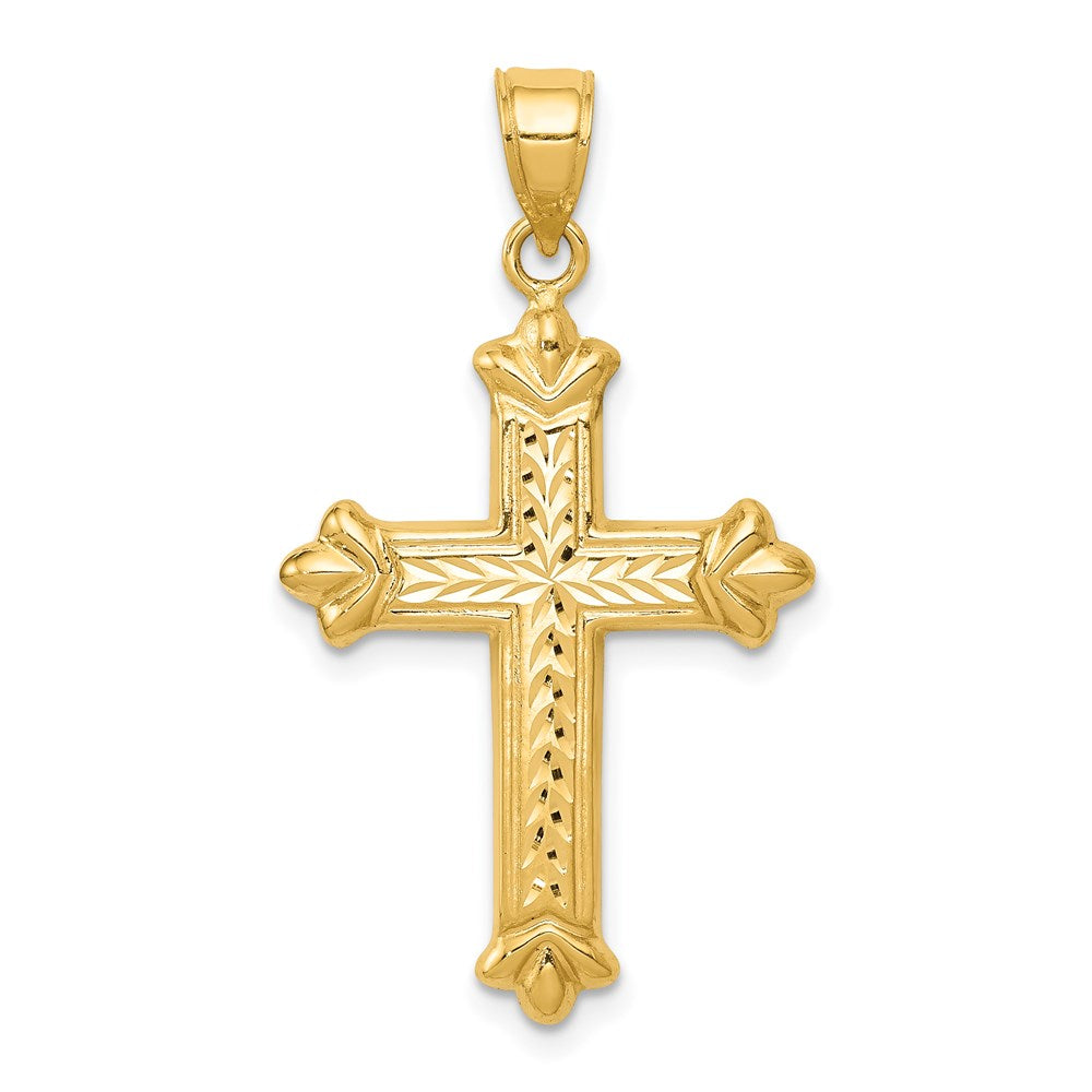 Diamond-cut;Polished;14k Yellow gold;Hollow;Reversible