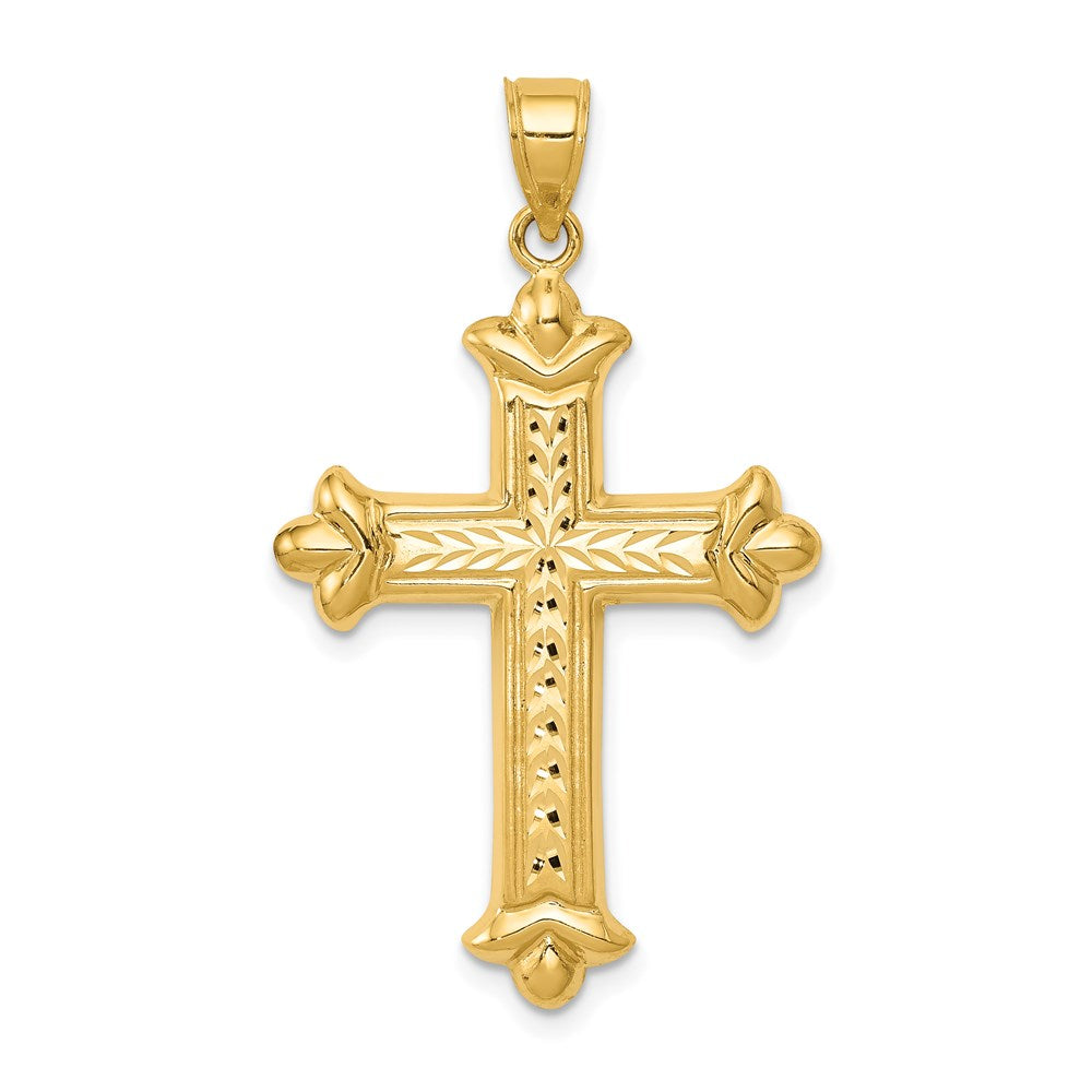 Diamond-cut;Polished;14k Yellow gold;Hollow;Reversible