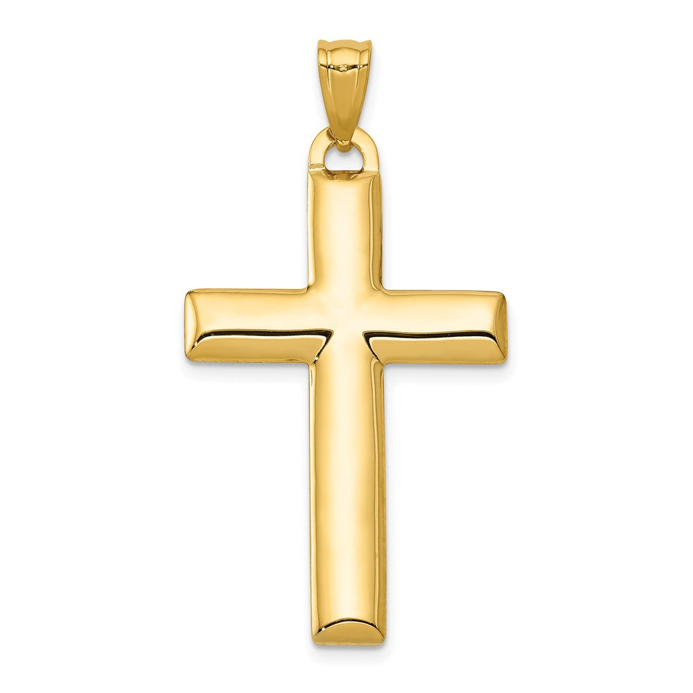 Polished;Hollow;14K Yellow gold & rhodium;Reversible