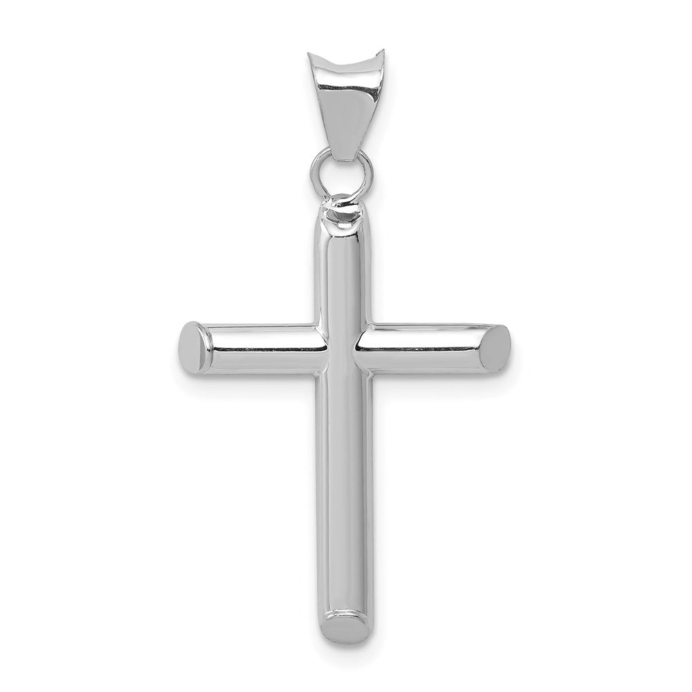 Polished;3-D;14K White gold;Hollow