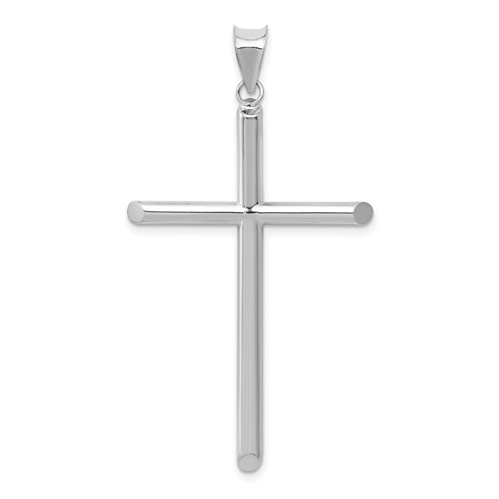 Polished;3-D;14K White gold;Hollow