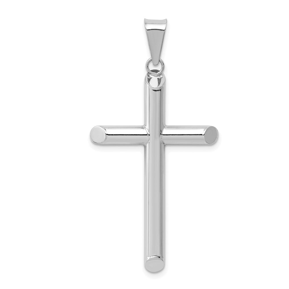 Polished;3-D;14K White gold;Hollow