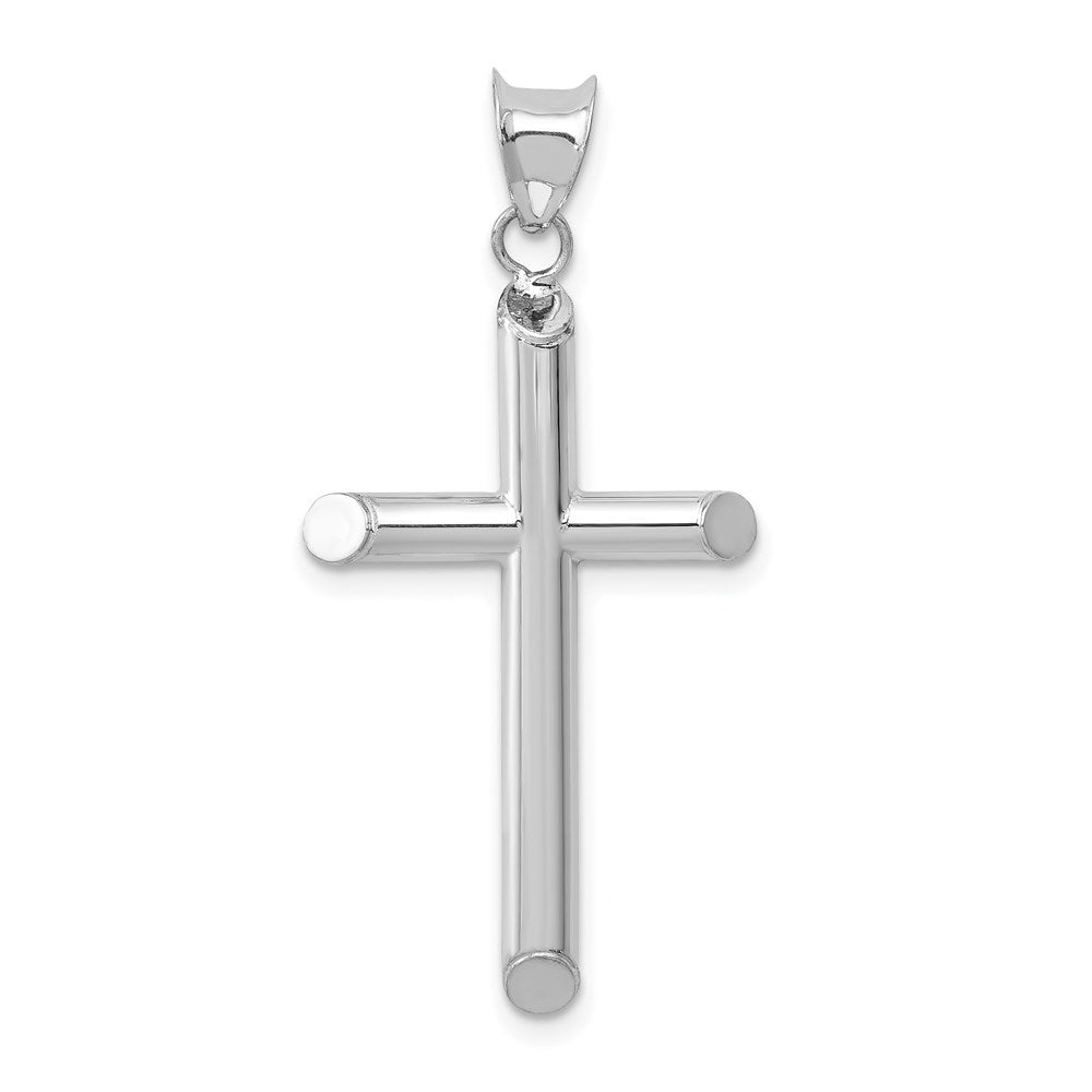 Polished;3-D;14K White gold;Hollow