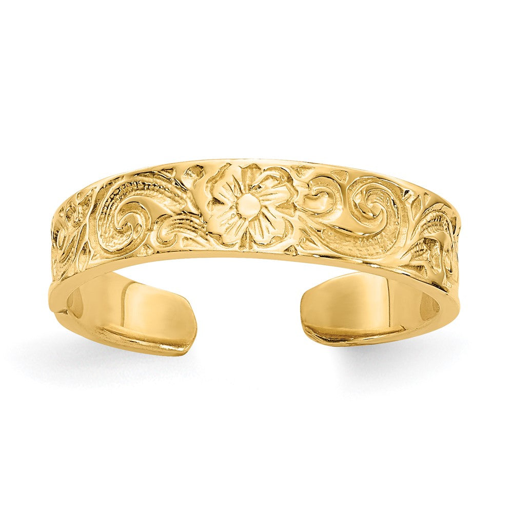 Casted;Polished;14k Yellow gold;Textured