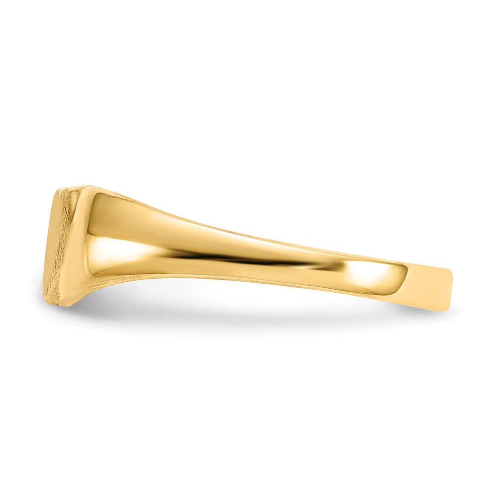 14k Satin Baby Heart Signet Ring