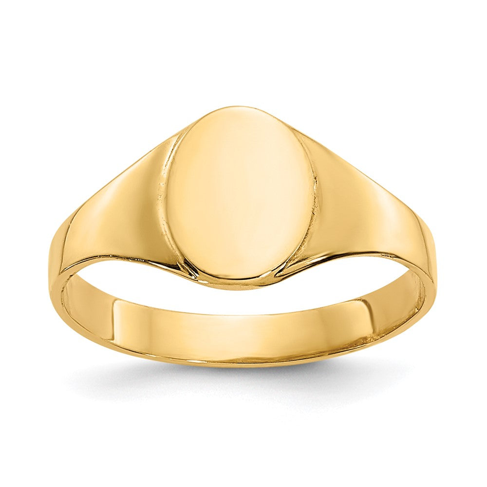 Casted;Polished;14k Yellow gold;Engravable