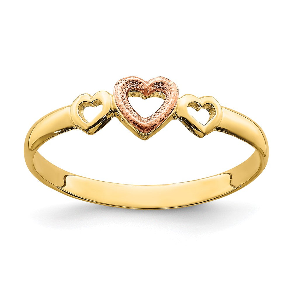 Solid;Casted;Polished;14K Two-tone;Open face