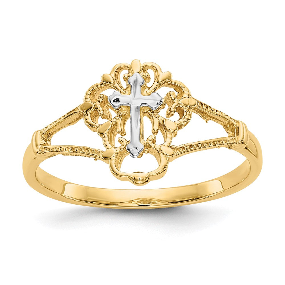 Solid;Casted;Polished;14K Two-tone