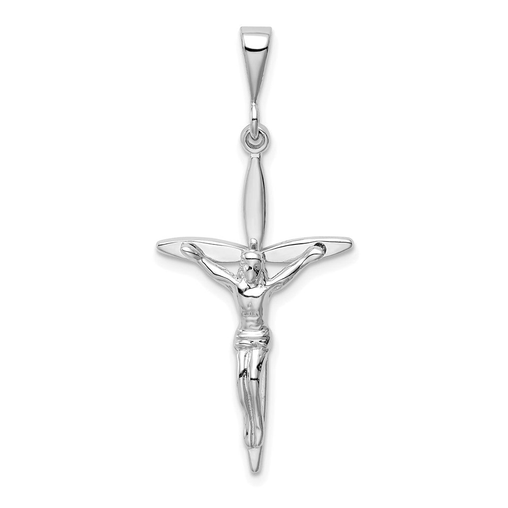 Solid;Casted;Polished;14K White gold;Textured back