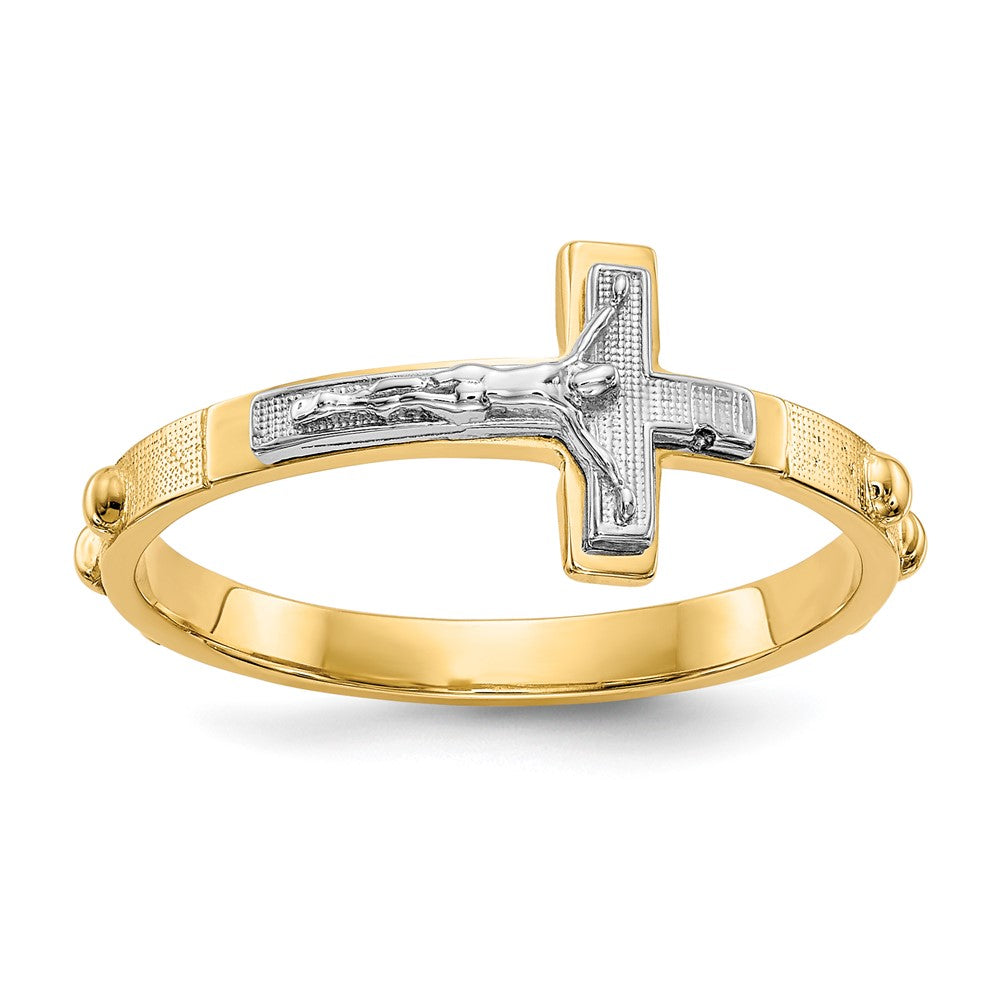 Solid;Casted;Polished;14K Two-tone