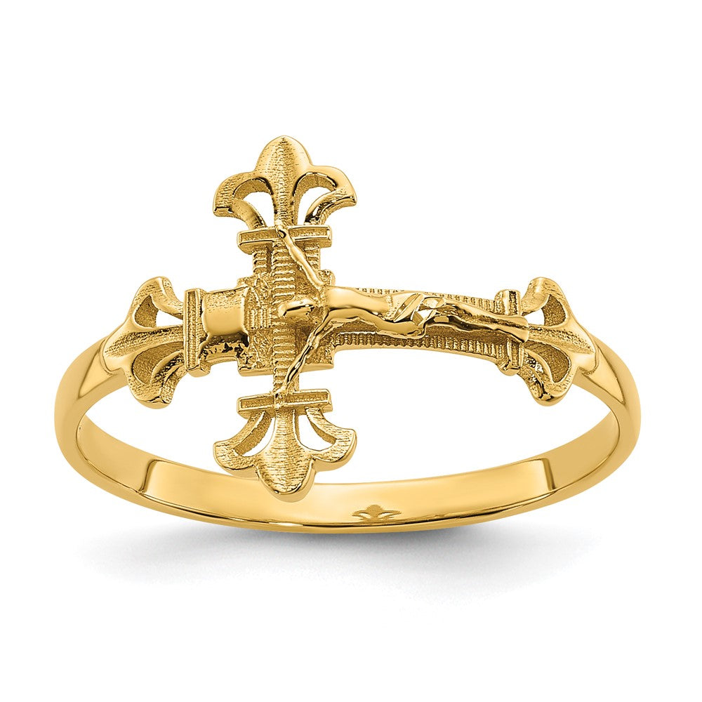 Solid;Casted;Diamond-cut;Polished;14k Yellow gold
