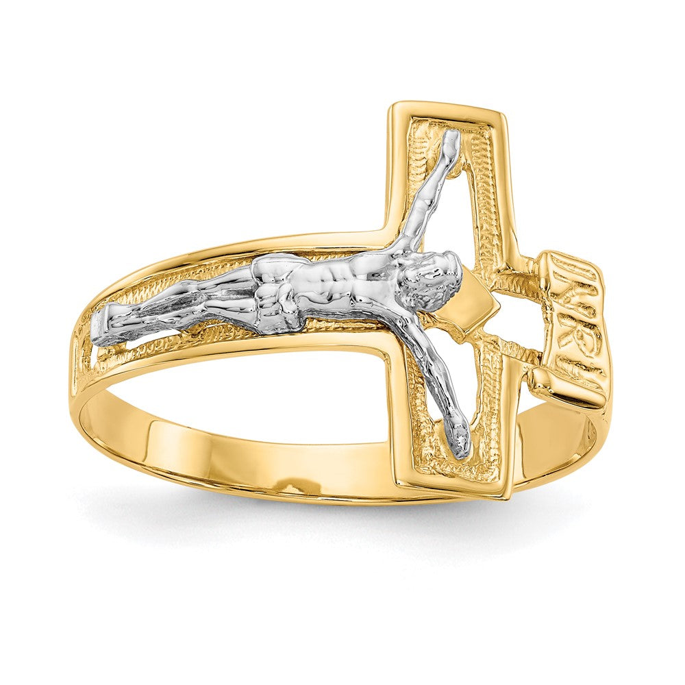 Solid;Casted;Diamond-cut;Polished;14K Two-tone