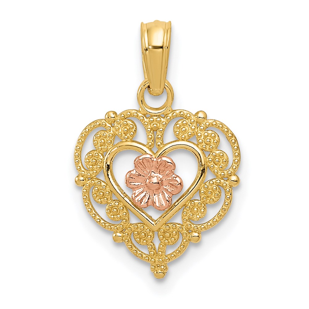 Polished;14K Two-tone;Textured