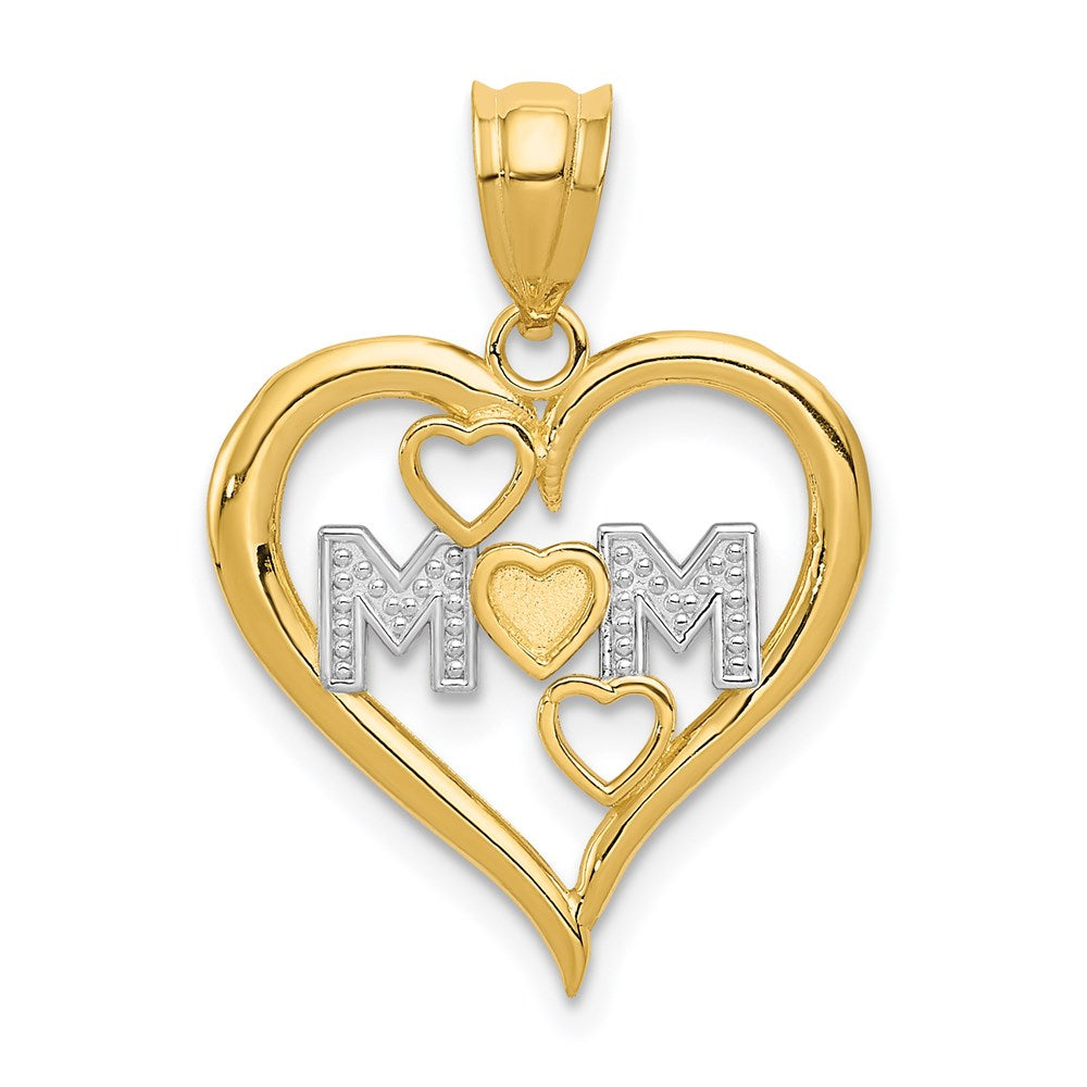 Polished;14K Yellow gold & rhodium