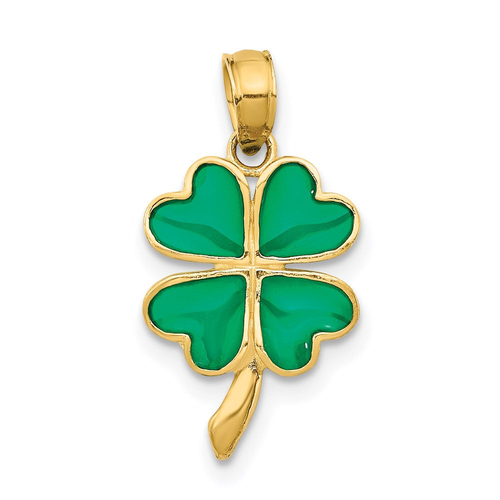Polished;14k Yellow gold;Open back;Acrylic;Translucent