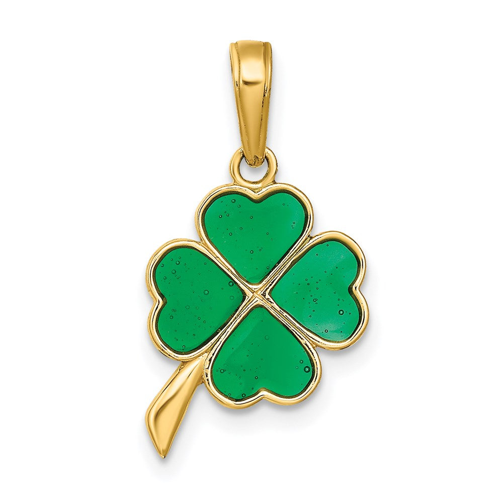 Polished;14k Yellow gold;Open back;Acrylic;Translucent