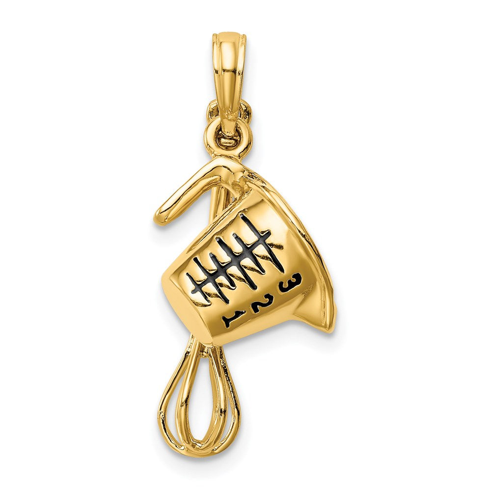 Solid;Polished;14k Yellow gold;Enamel