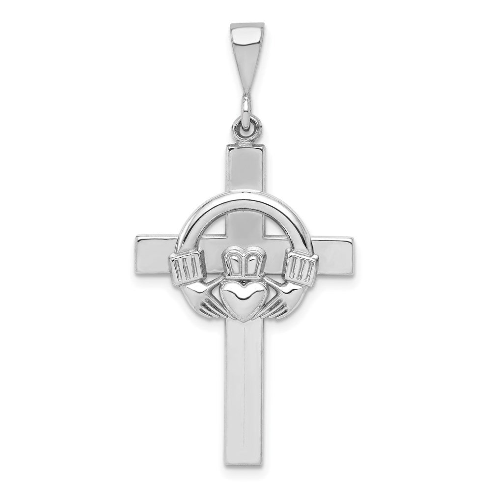 Casted;Polished;Satin;14K White gold;Flat back;Not engraveable