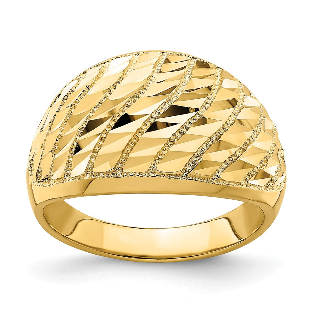 Solid;Polished;14k Yellow gold