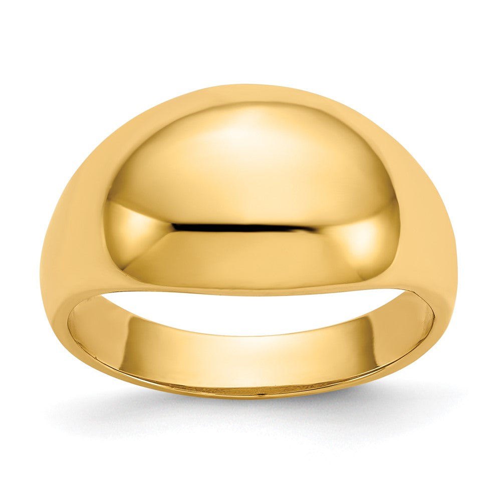 Solid;Polished;14k Yellow gold;Open back