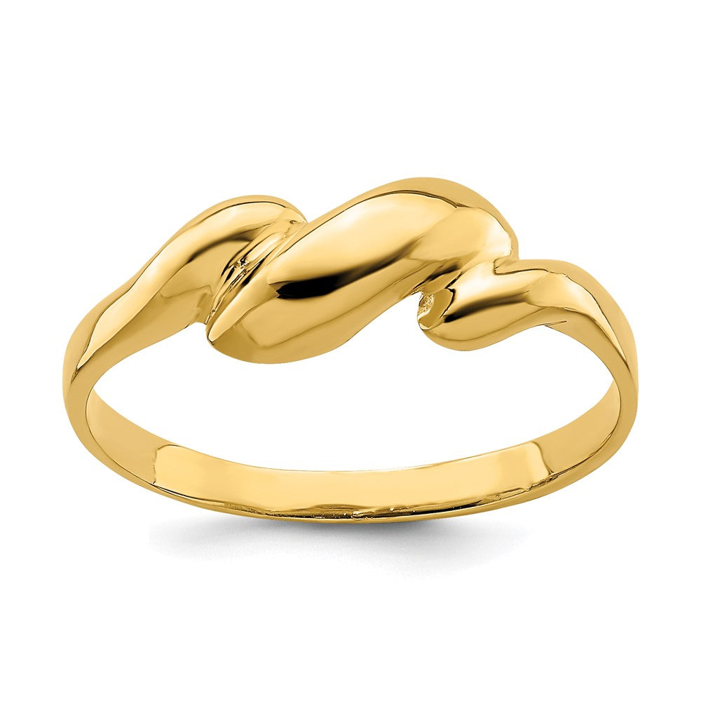 Solid;Polished;14k Yellow gold;Open back