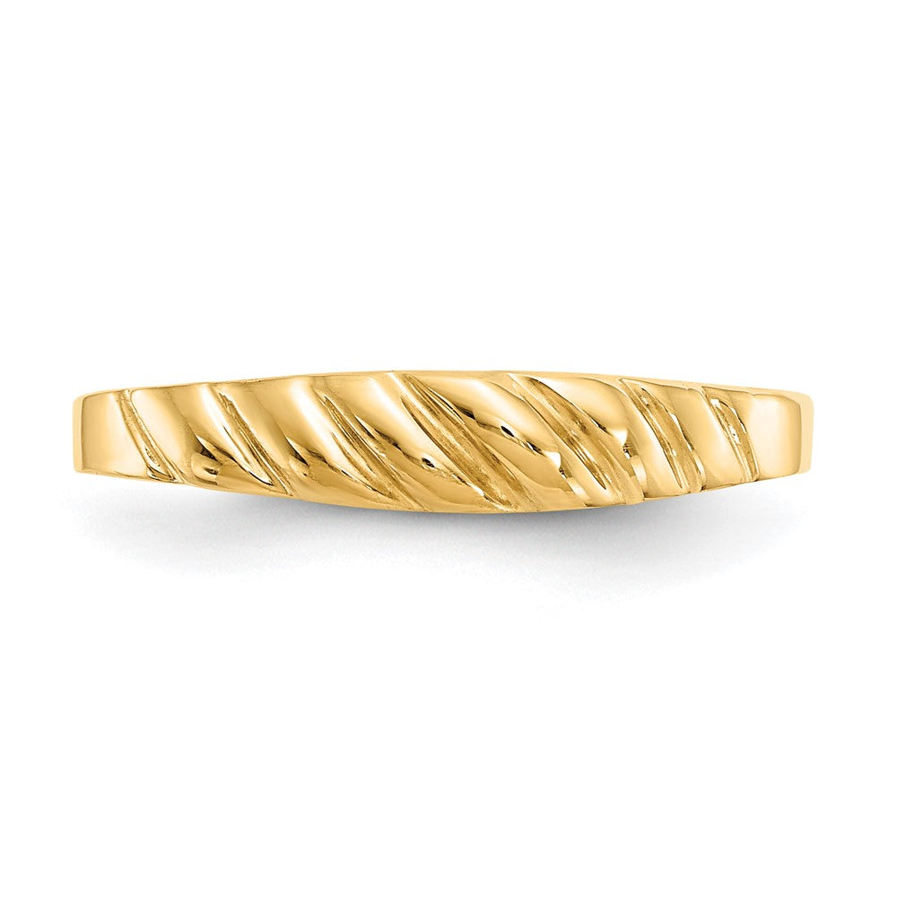 14K Polished Valley Dome Ring