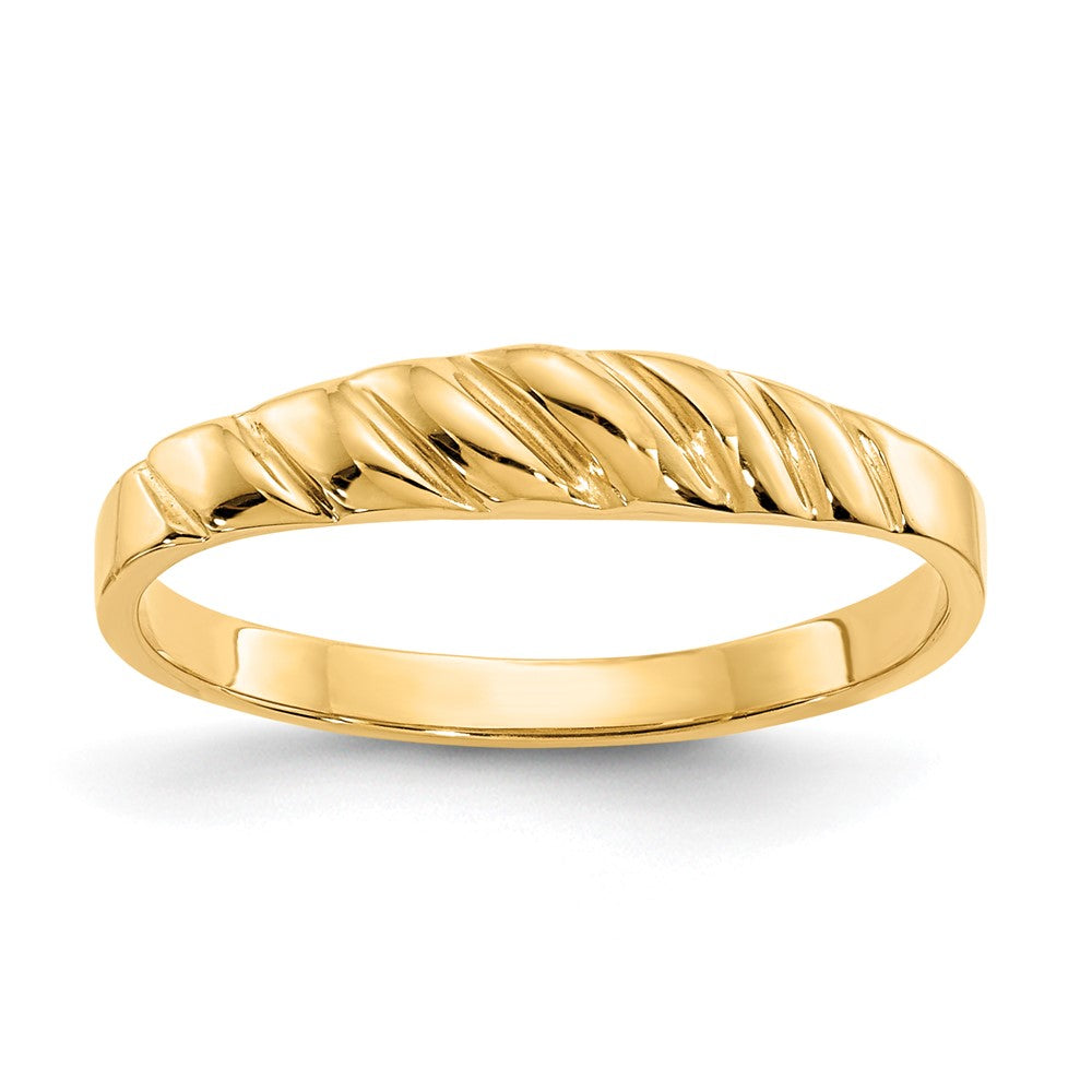 Solid;Casted;Polished;14k Yellow gold;Open back