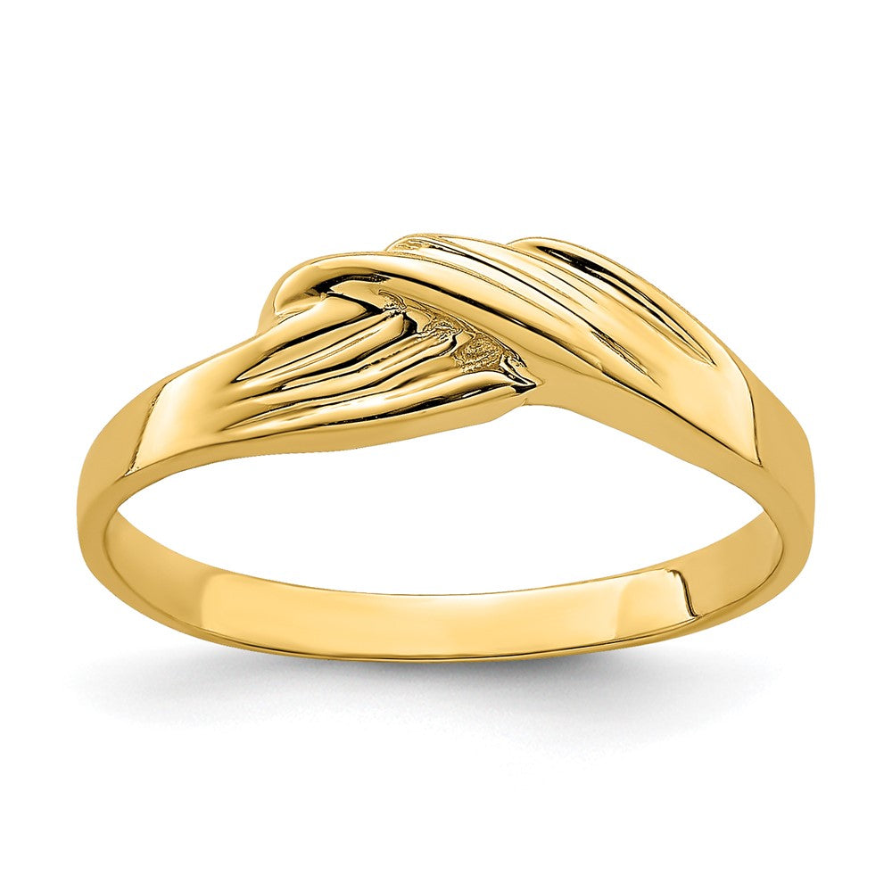 Solid;Polished;14k Yellow gold;Open back