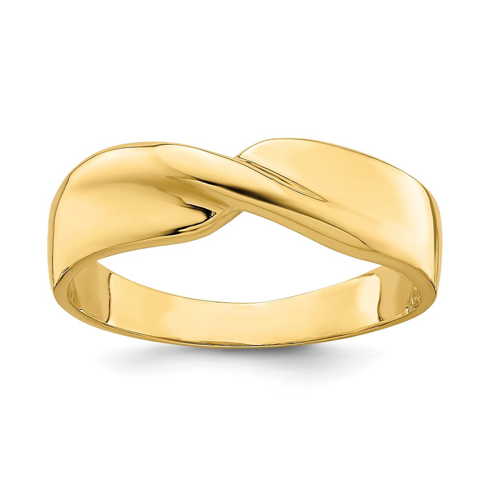 Solid;Polished;14k Yellow gold;Closed back