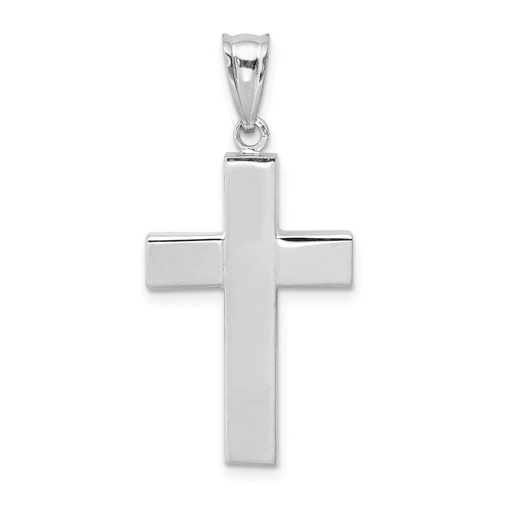 Polished;14K White gold;Hollow