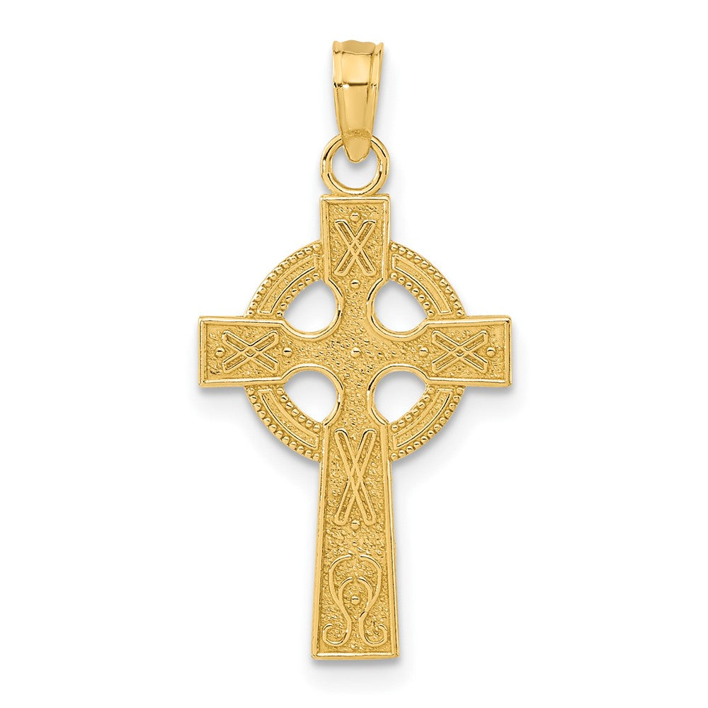 Polished;14k Yellow gold;Textured