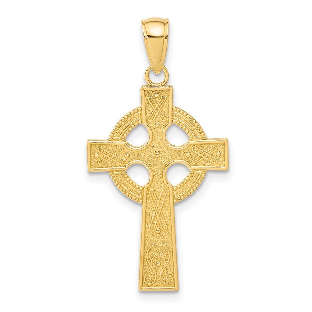 Polished;14k Yellow gold;Textured