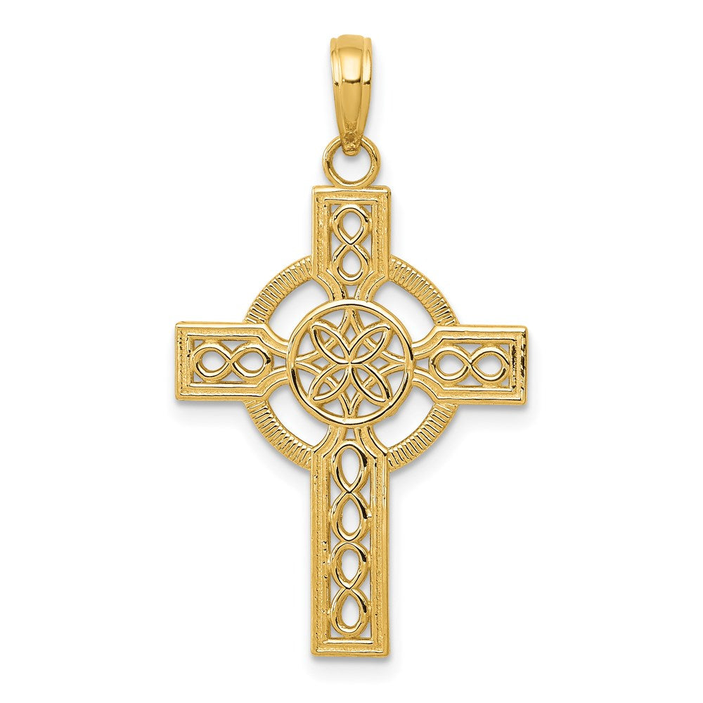 Diamond-cut;Polished;14k Yellow gold;Textured