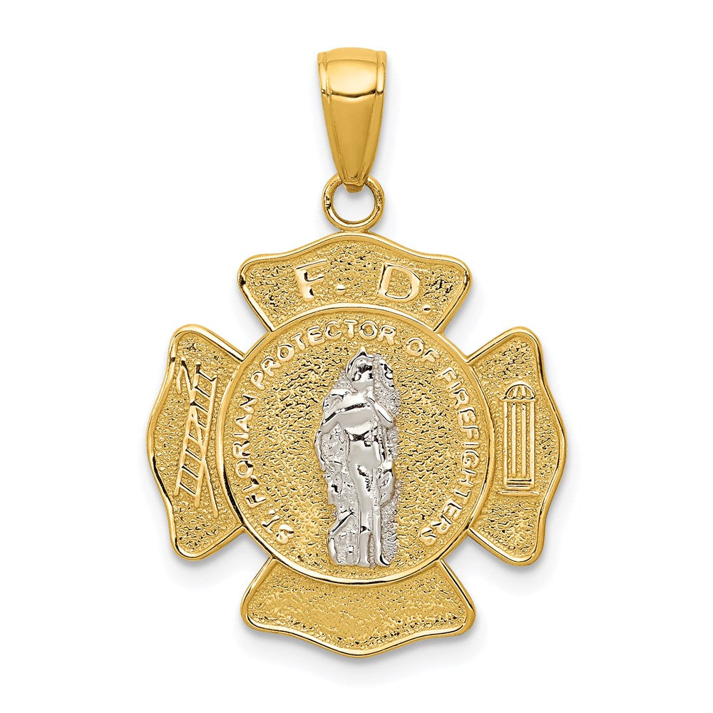 Polished;14K Two-tone;Textured back