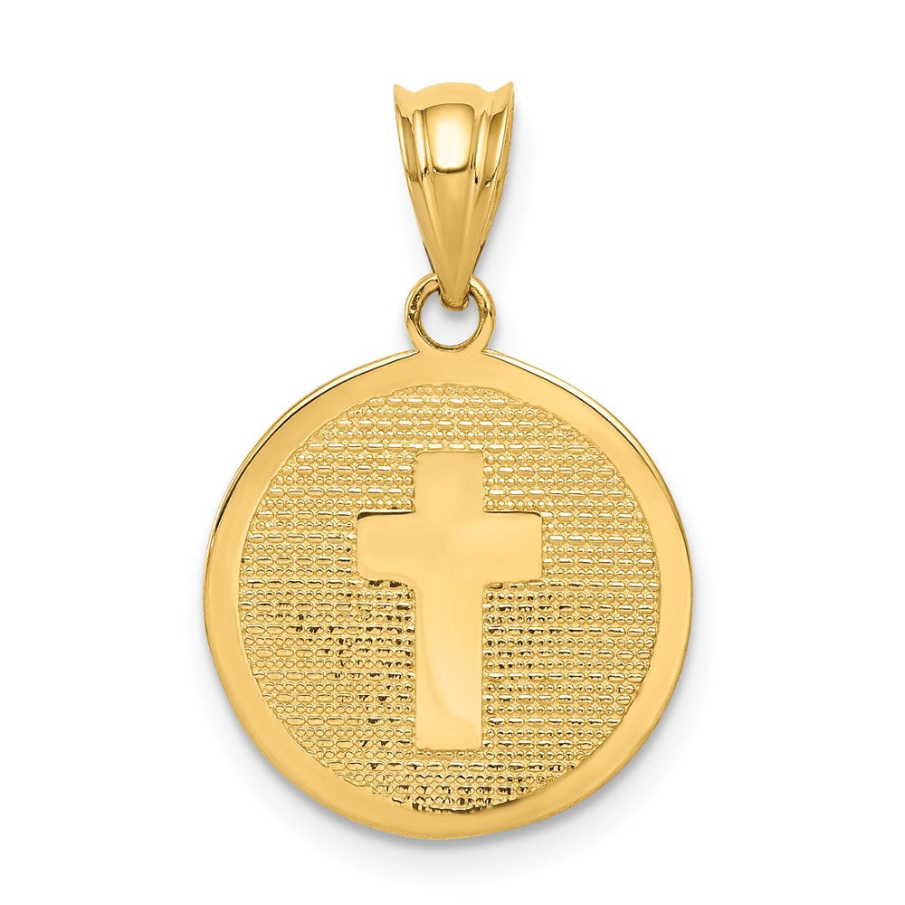 Solid;Polished;14k Yellow gold;Reversible;Textured