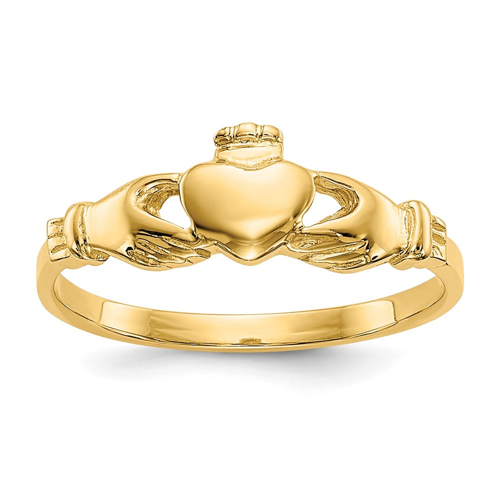 Polished;14k Yellow gold;Open back