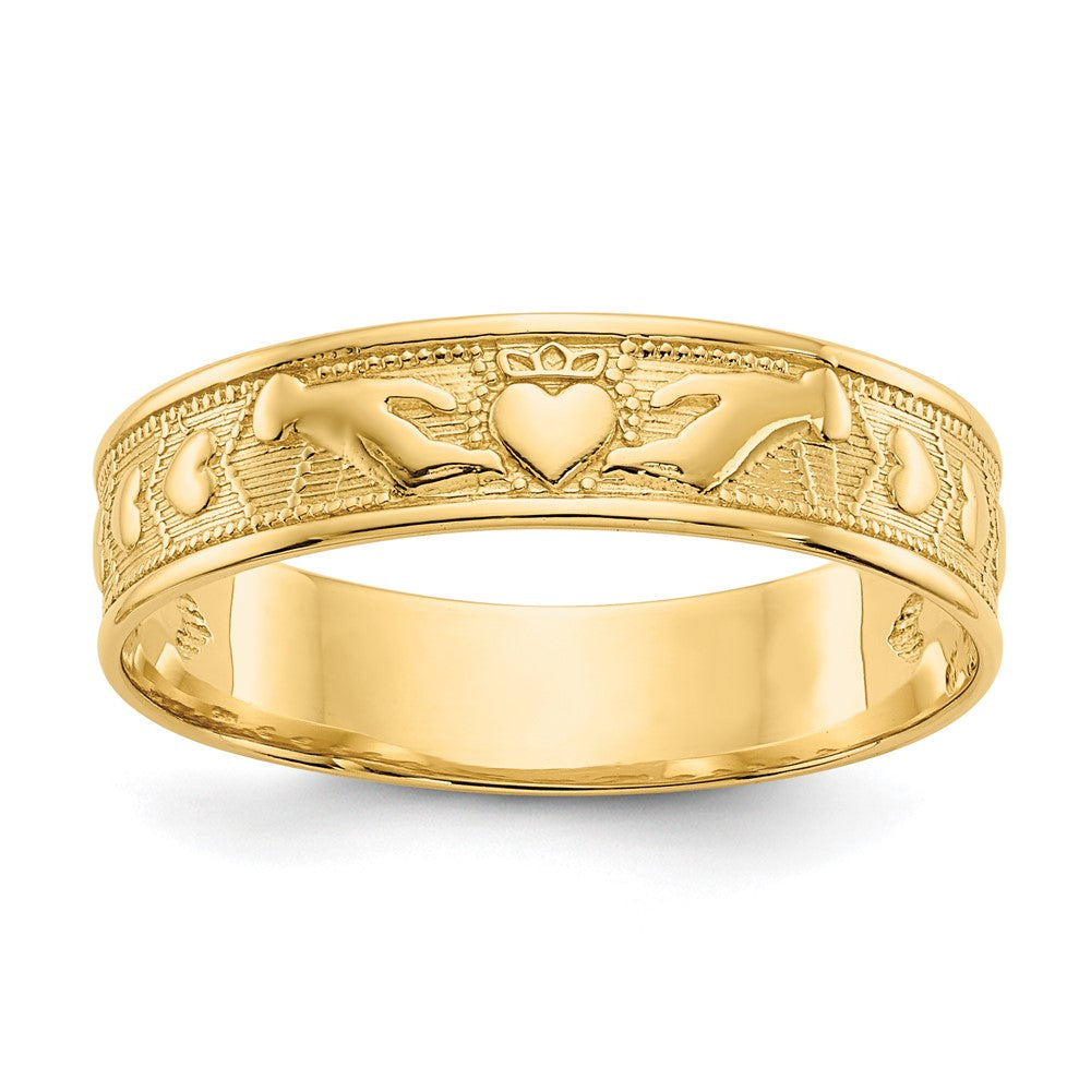 Casted;Polished;14k Yellow gold;Textured