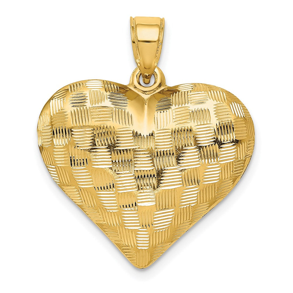 Polished;3-D;14k Yellow gold;Hollow;Textured;Patterned
