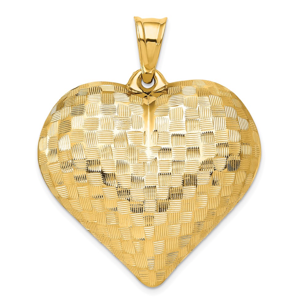 Polished;3-D;14k Yellow gold;Hollow;Textured;Patterned