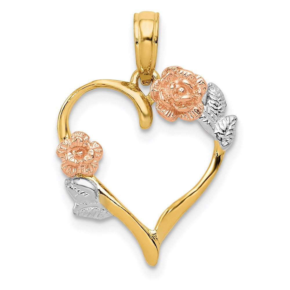 Polished;14K Yellow gold & rhodium;14k Rose gold