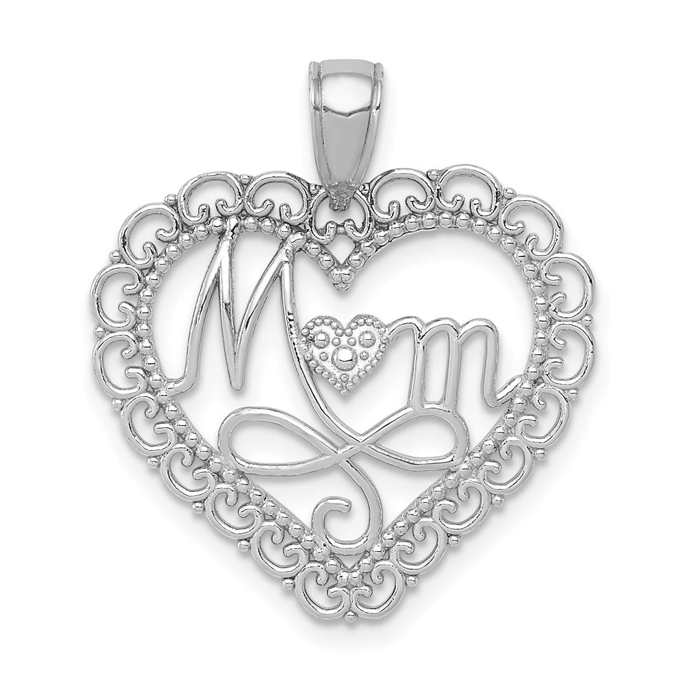 Polished;14K White gold;Textured