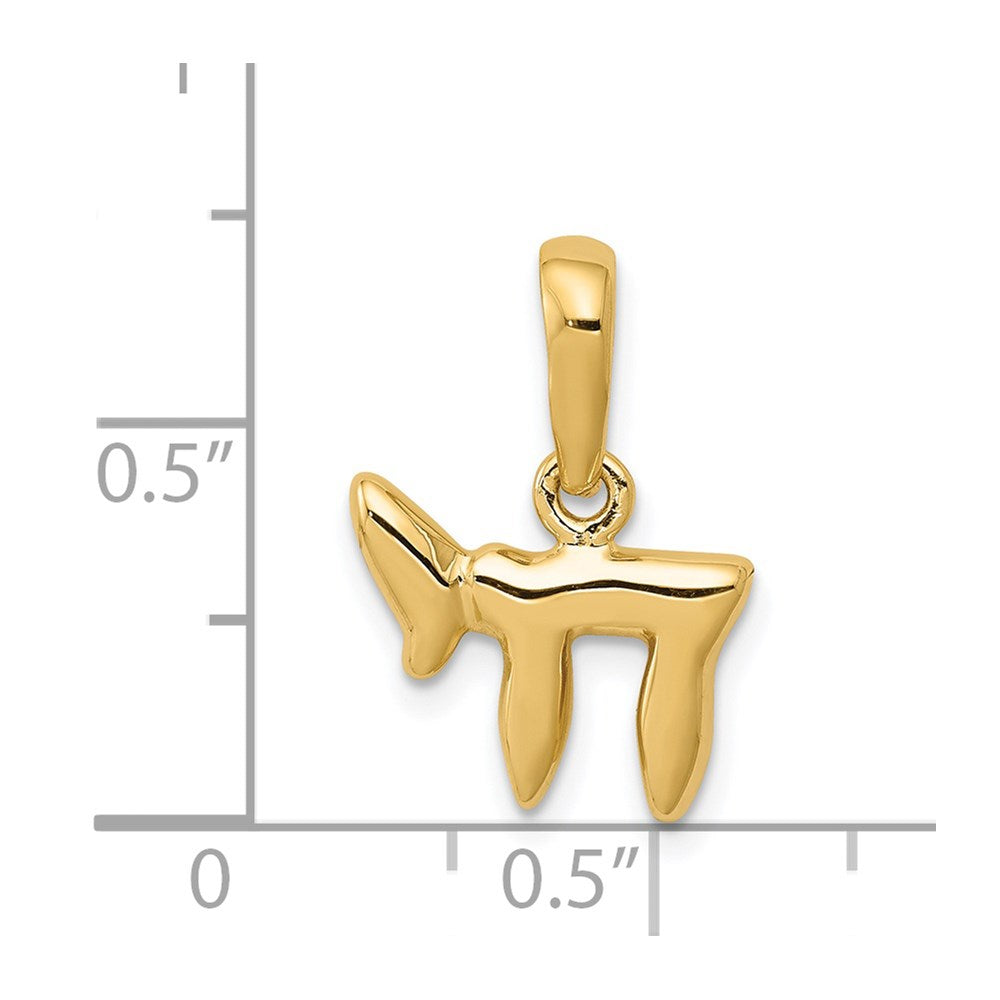 14K Polished Chai Pendant