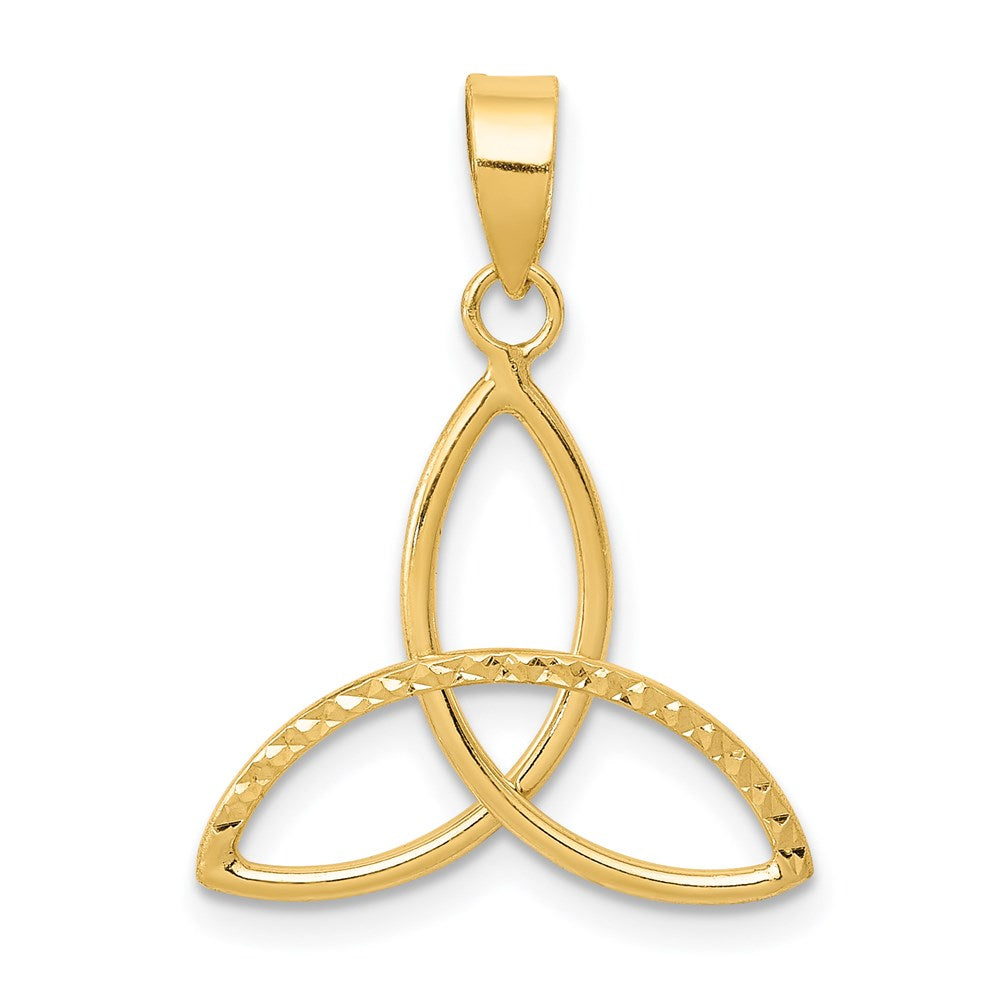 Diamond-cut;Polished;3-D;14k Yellow gold