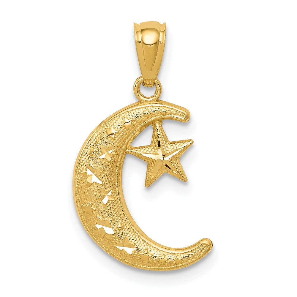 Polished;14k Yellow gold;Textured