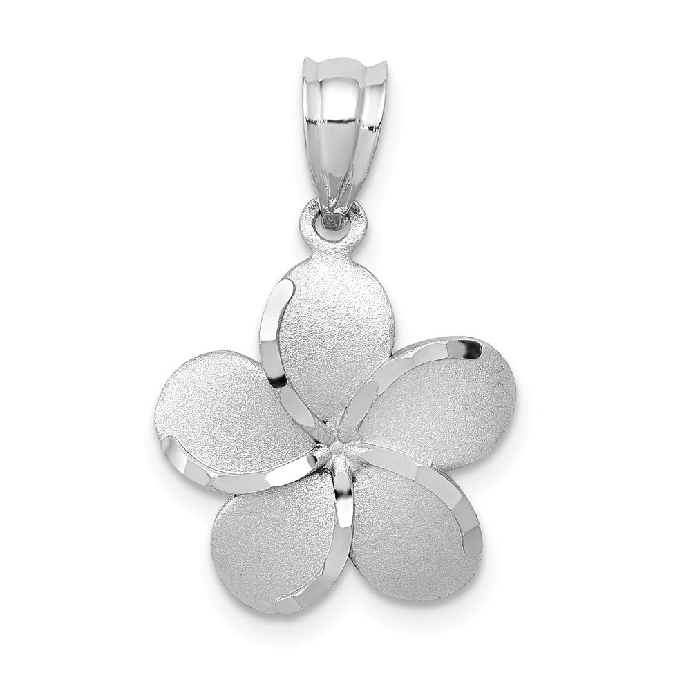 Polished;Satin;14K White gold;Diamond Cut