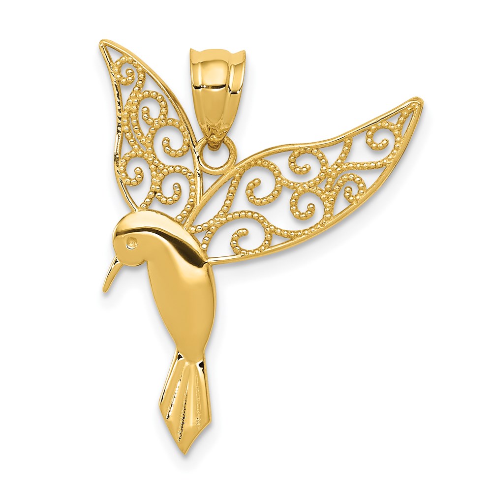 Polished;14k Yellow gold;Filigree