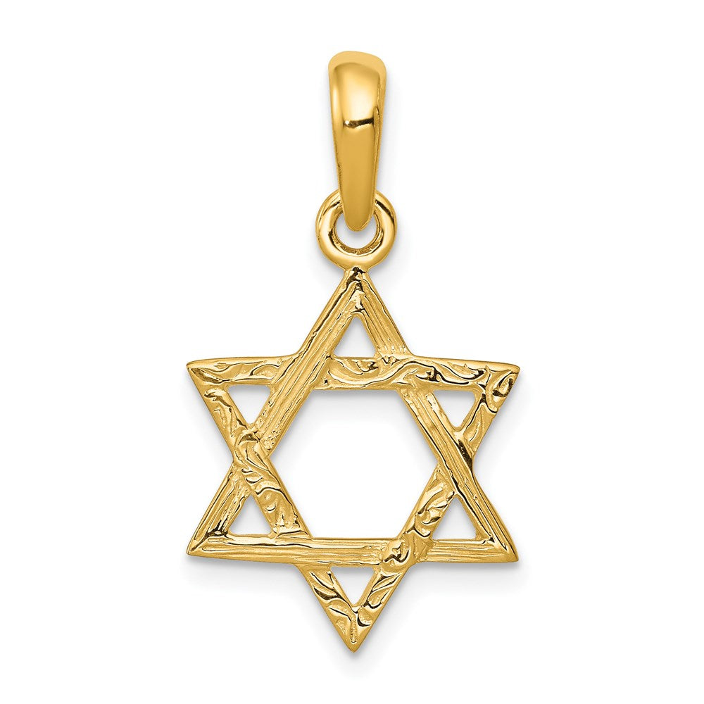 Solid;Casted;Polished;14k Yellow gold;Reversible;Textured
