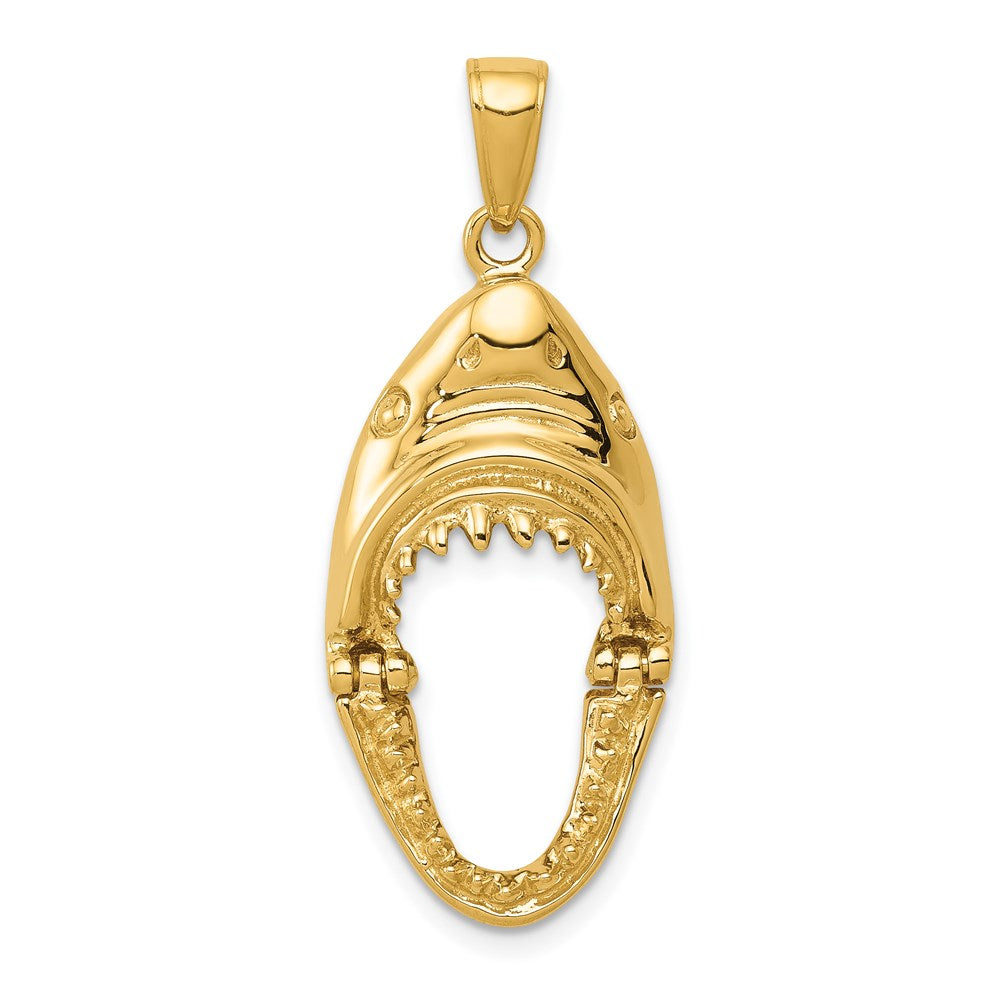 Polished;14k Yellow gold;Textured;Moveable;Opens