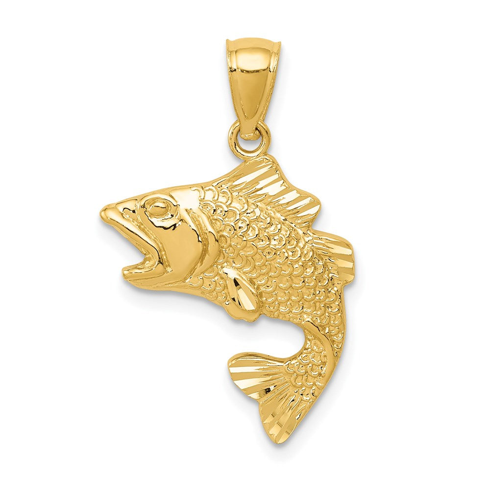 Polished;14k Yellow gold;Open back;Textured