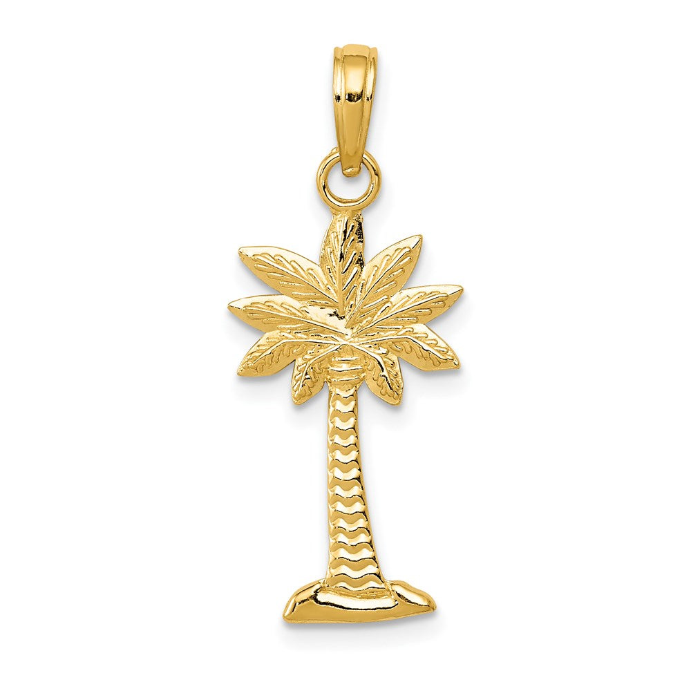 Polished;14k Yellow gold;Textured